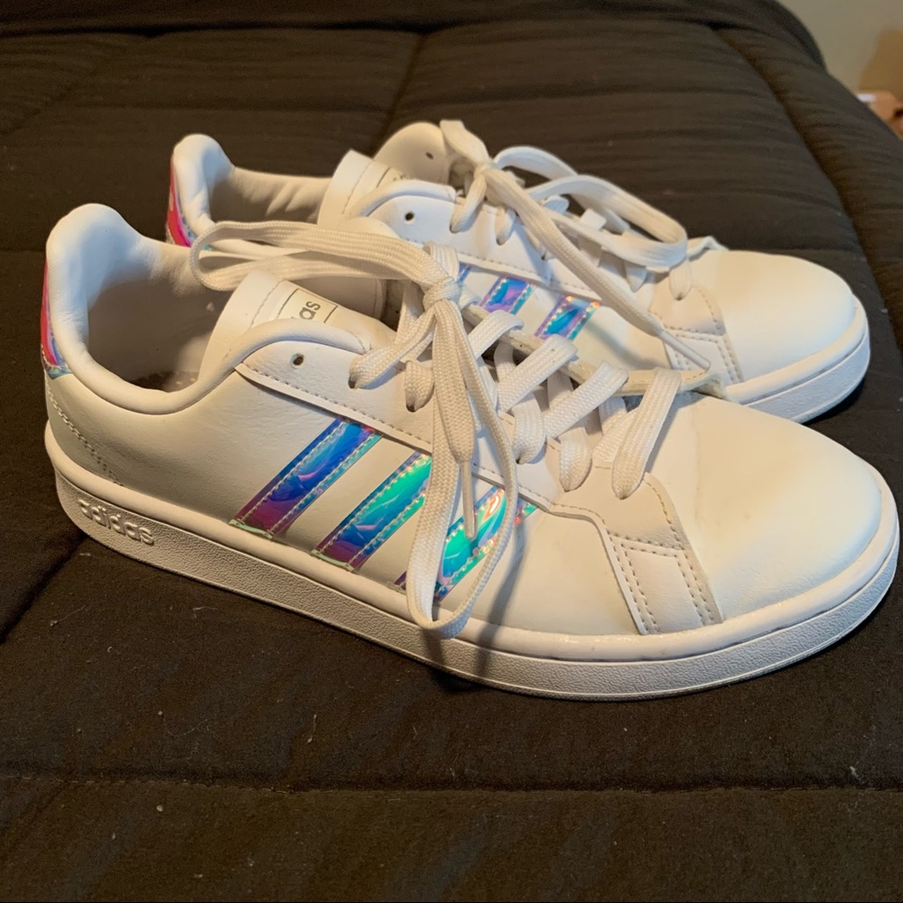 Adidas iridescent sneakers